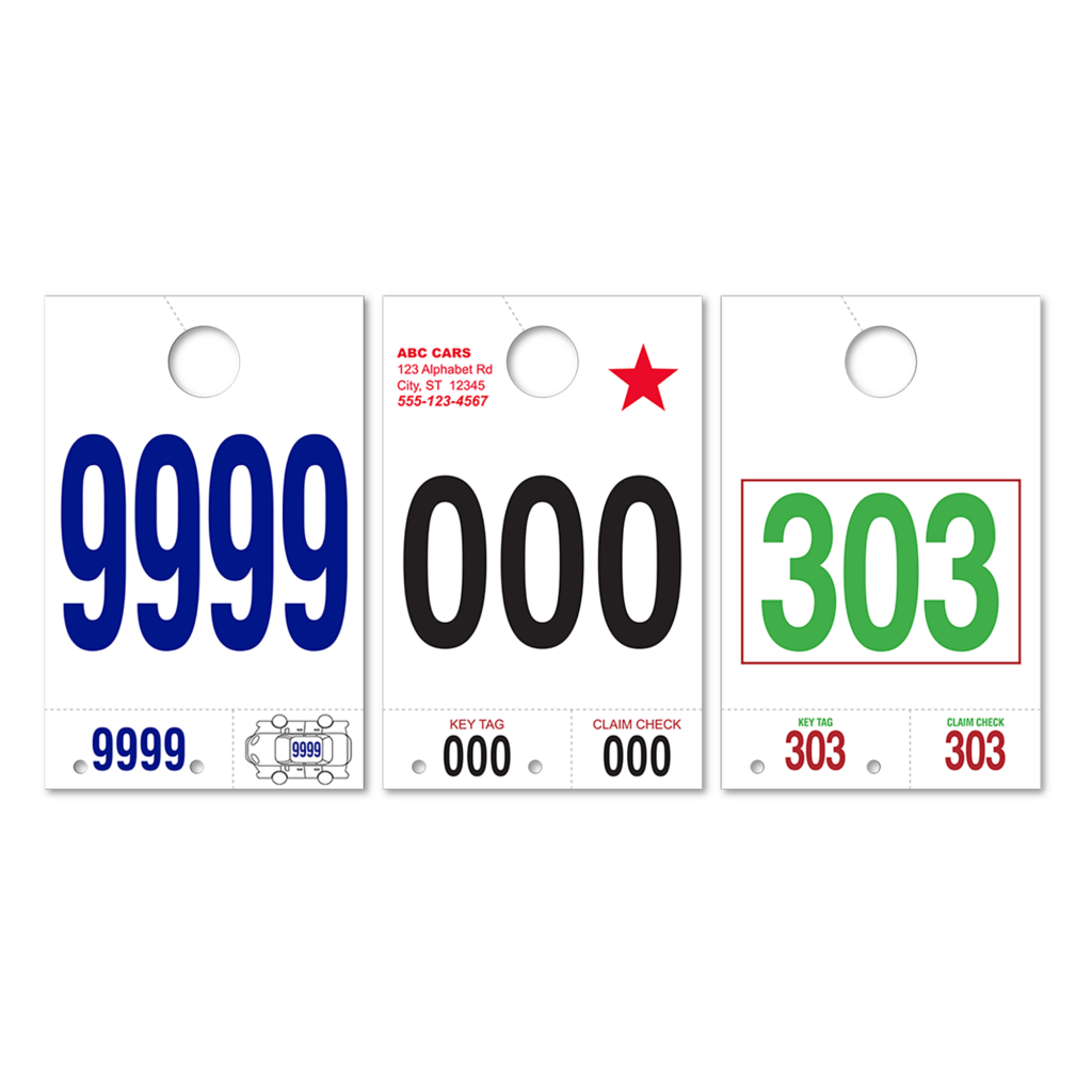 Examples of Custom Long White Service Dispatch Numbers